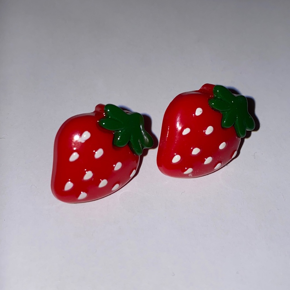 Strawberry Fruit Stud Earrings